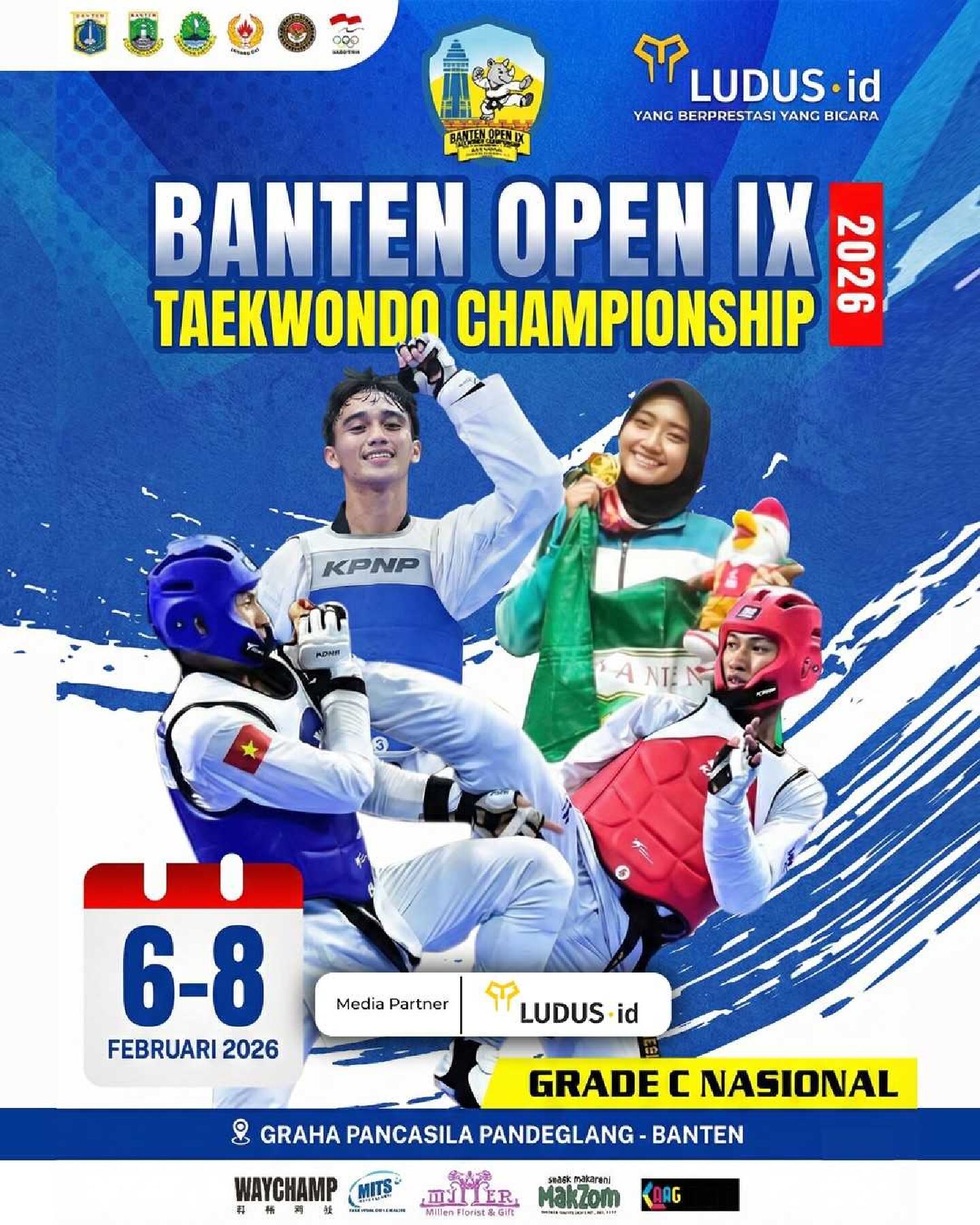 Squad Taekwondo MTsN 1 Kota Serang Gaspol di Banten Open IX Taekwondo Championship 2026 🔥🥋